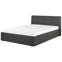 Beliani Ottoman Bed Fabric Orbey 140 X 200 Cm (Eu Double) Grey - thumbnail 4
