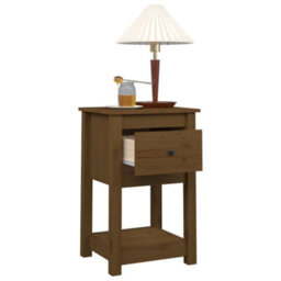 Berkfield Elegant Bedside Cabinets 2 Pcs Honey Brown 40X35X61.5Cm Solid Wood Pine - thumbnail 5