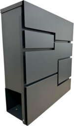 One Of A Kind Design Uk Modern Stylish Wall-Mounted Post Box Lockable - Grey - thumbnail 6