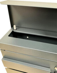 One Of A Kind Design Uk Modern Stylish Wall-Mounted Post Box Lockable - Grey - thumbnail 4