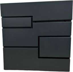 One Of A Kind Design Uk Modern Stylish Wall-Mounted Post Box Lockable - Grey - thumbnail 2