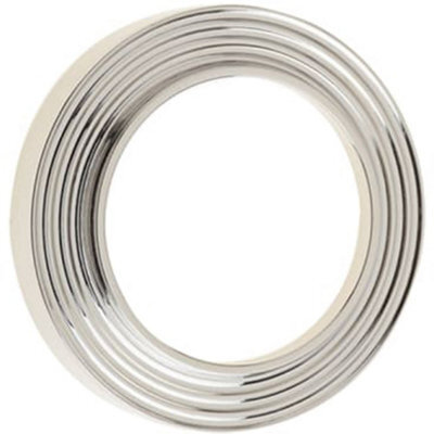 Loops Elegant Reeded Outer Roses For Escutcheons In Polished Nickel Finish - Solid Brass Key Hole Cover - image 1
