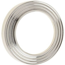 Loops Elegant Reeded Outer Roses For Escutcheons In Polished Nickel Finish - Solid Brass Key Hole Cover