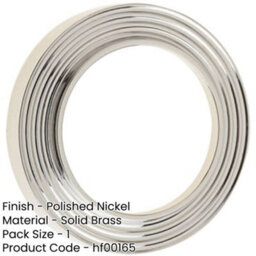 Loops Elegant Reeded Outer Roses For Escutcheons In Polished Nickel Finish - Solid Brass Key Hole Cover - thumbnail 2