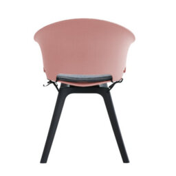 Darphe Dining Chair Set Of 4 Pink Dining Chairs With Padded Seat & Swivel - thumbnail 4