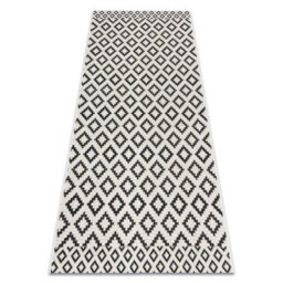 RugsX Carpet Sisal Flat 49361960 Rhombuses Cream Black 140X200 Cm - thumbnail 4