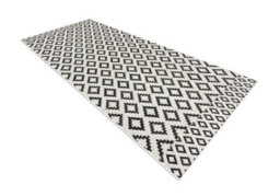 RugsX Carpet Sisal Flat 49361960 Rhombuses Cream Black 140X200 Cm - thumbnail 3