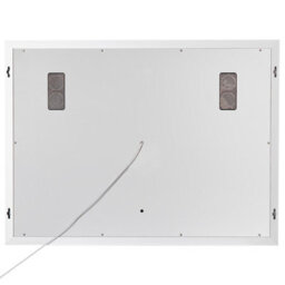 Beliani Led Bathroom Mirror Montaron 80 Cm 60 Cm Silver - thumbnail 4