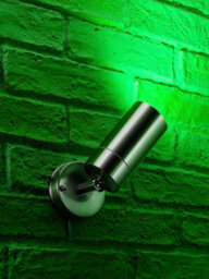 Auraglow Stainless Steel Outdoor Gu10 Wall Spotlight - Rf Colour Changing - 4 Pack - thumbnail 4