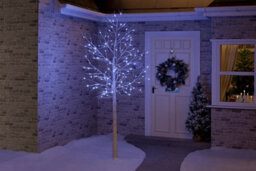 Snowtime Pre-Lit Led Birch Tree Snow Flocked Christmas Lights Indoor/outdoor Ice White 1.5M - thumbnail 1