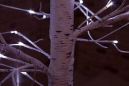 Snowtime Pre-Lit Led Birch Tree Snow Flocked Christmas Lights Indoor/outdoor Ice White 1.5M - thumbnail 2
