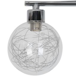 GoodHome Paralia Plate Gloss Glass & Metal Chrome 5 Lamp Led Ceiling Light - thumbnail 4