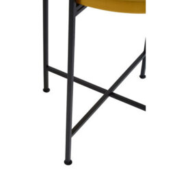 Orsina Sleek Small Brass And Black Finish Side Table, Round Top Small Lounge Table, Contemporary Bed Side Table - thumbnail 6