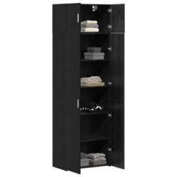 Walplus Storage Cabinet Black Oak 70 X 42.5 X 225 Cm Engineered Wood - thumbnail 3