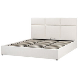 Beliani Ottoman Bed Fabric Lagord 180 X 200 Cm (Eu Super King) Off-White - thumbnail 7