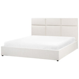 Beliani Ottoman Bed Fabric Lagord 180 X 200 Cm (Eu Super King) Off-White - thumbnail 6