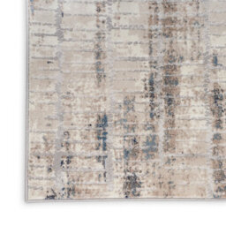 Ivory Grey Blue Abstract Pattern Bedroom & Living Room Rug -274Cm X 366Cm - thumbnail 5