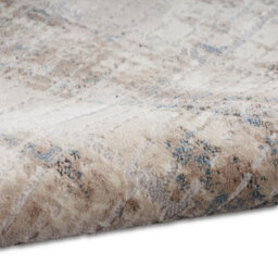 Ivory Grey Blue Abstract Pattern Bedroom & Living Room Rug -274Cm X 366Cm - thumbnail 6