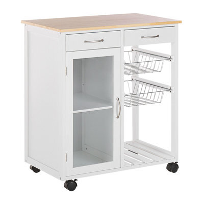 Beliani  Kitchen Trolley Boves White - image 1