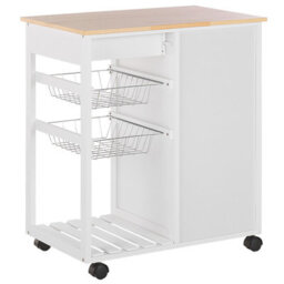 Beliani  Kitchen Trolley Boves White - thumbnail 6