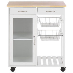 Beliani  Kitchen Trolley Boves White - thumbnail 4