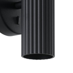 Eglo Portillo Aluminium & Steel Modern Uplight & Wall Down Light, Black - thumbnail 3