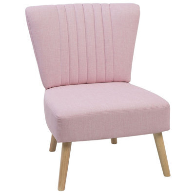 Beliani Armchair Vaasa Fabric Pink - image 1
