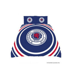 Rangers Fc Official Football Crest Reversible Double Duvet And Pillow Case Set Red/white/blue (One Size) - thumbnail 1