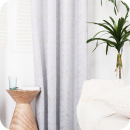 Deconovo Foil Printed Room Darkening Curtains Thermal Insulated Eyelet Curtains Bedroom Curtains 46 X 72 Inch Silver Grey 2 Panels - thumbnail 6