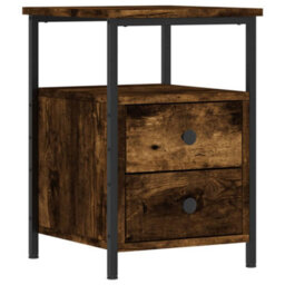 Berkfield Bedside Cabinet Smoked Oak 34X35.5X50 Cm Engineered Wood - thumbnail 2