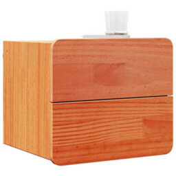 Berkfield Bedside Table 2 Pcs Brown 39 X 34 X 33 Cm Solid Pinewood - thumbnail 3