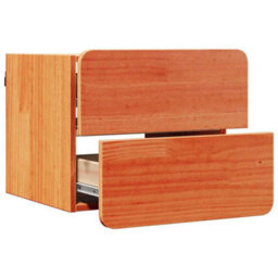 Berkfield Bedside Table 2 Pcs Brown 39 X 34 X 33 Cm Solid Pinewood - thumbnail 6