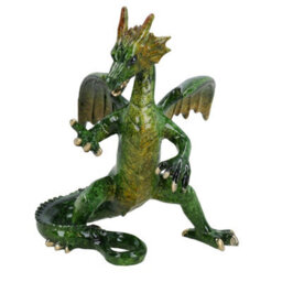 AB Tools Standing Dragon & Egg Resin Fantasy Sculpture Statue Ornament Figurine Mythical - thumbnail 3