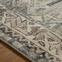 Persian Bordered Easy To Clean Blue Geometric Traditional Rug For Dining Room-120Cm X 170Cm - thumbnail 4