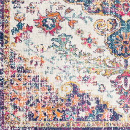 Livabliss Harput-Vintage Blue Orange Yellow Grey Traditional Boho Living Dining Bedroom Rug 60 X 90 Cm Easy Care, Non Shedding - thumbnail 6
