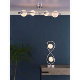 Pagazzi Lighting Pagazzi Lena 4 Light Matte Silver Semi Flush Ceiling Light - thumbnail 7