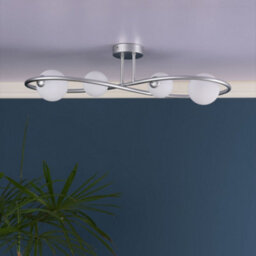 Pagazzi Lighting Pagazzi Lena 4 Light Matte Silver Semi Flush Ceiling Light - thumbnail 6