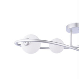 Pagazzi Lighting Pagazzi Lena 4 Light Matte Silver Semi Flush Ceiling Light - thumbnail 4