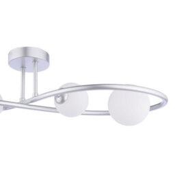 Pagazzi Lighting Pagazzi Lena 4 Light Matte Silver Semi Flush Ceiling Light - thumbnail 3