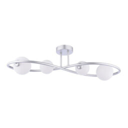 Pagazzi Lighting Pagazzi Lena 4 Light Matte Silver Semi Flush Ceiling Light - thumbnail 2