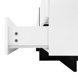 Abrihome 190Cm Modern Tv Unit With 3 Doors & 2 Drawers, Black And White Storage Cabinet For Living Rooms - thumbnail 3