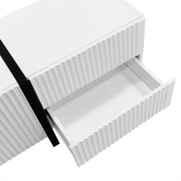 Abrihome 190Cm Modern Tv Unit With 3 Doors & 2 Drawers, Black And White Storage Cabinet For Living Rooms - thumbnail 4