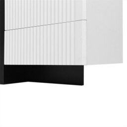 Abrihome 190Cm Modern Tv Unit With 3 Doors & 2 Drawers, Black And White Storage Cabinet For Living Rooms - thumbnail 8