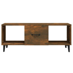 Berkfield Sturdy Coffee Table Smoked Oak 102X50X40 Cm Engineered Wood - thumbnail 5