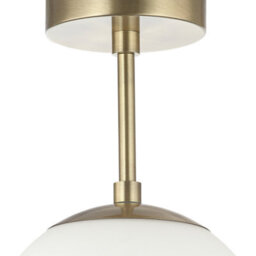 Happy Homewares Traditional Glass Globe Ip44 Bathroom Ceiling Light Fixture In Antique Brass - thumbnail 3