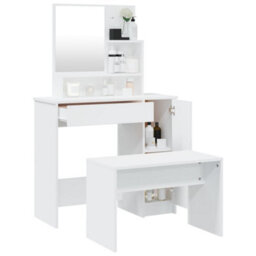 Walplus Dressing Table Set White 86.5X35X136 Cm - thumbnail 4