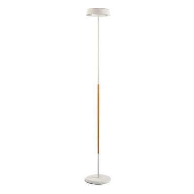 Luminosa Lighting Luminosa Noa Floor Lamp 2 Light 21W Down 9W Up Led 3000K, 3000Lm, Touch Dimmer, Matt White/beech - image 1