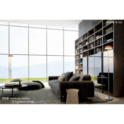 Luminosa Lighting Luminosa Noa Floor Lamp 2 Light 21W Down 9W Up Led 3000K, 3000Lm, Touch Dimmer, Matt White/beech - thumbnail 4