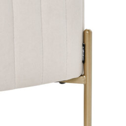 Wyld And Coco Taupe Velvet Bench With Gold Metal Legs 91 X 47 Cm - Modern Bedroom Seating - thumbnail 5
