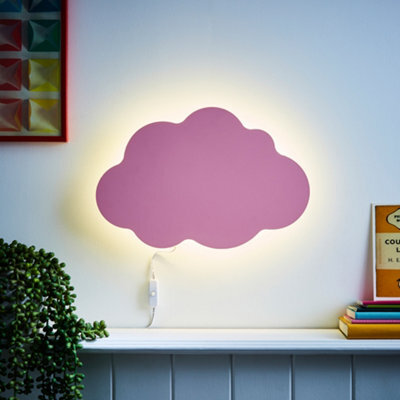 Litecraft Pink Led Cloud Glow Kids Wall Light - image 1